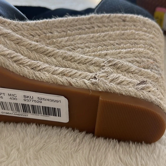 Cole Haan Sz 8.5 Cloudfeel Hampton Leather Top Knot Espadrille Wedge Sandals NEW - Picture 16 of 16